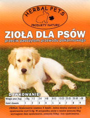 Zdjęcie Herbal Pets Zioła dla psów  przeciw pasożytom przewodu pokarmowego 2g