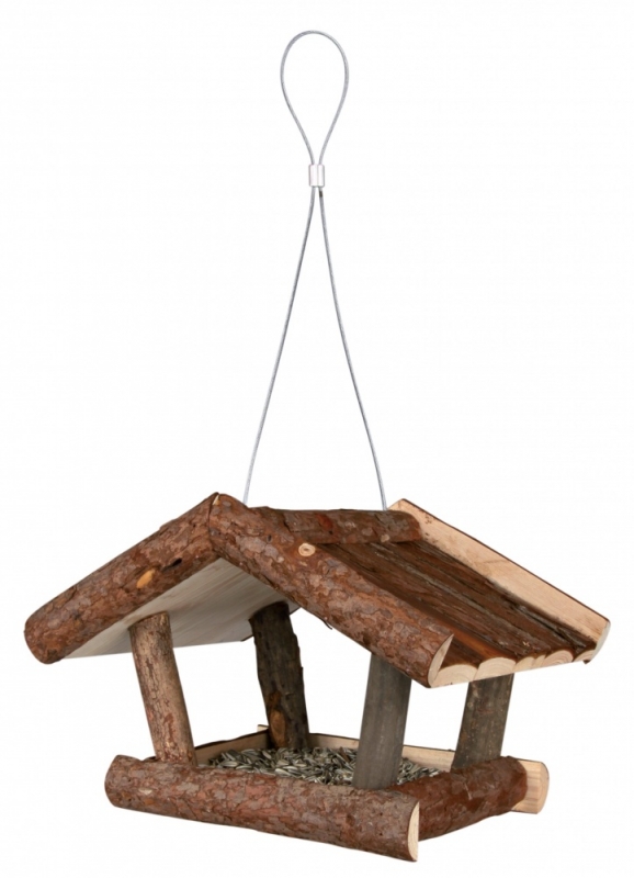 Trixie Drewniany karmnik ogrodowy dla ptaków zawieszany 43 x 20 x 23 cm