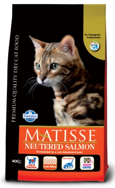 Zdjęcie Farmina Matisse Cat Neutered Salmon karma sucha dla kastratów z łososiem 400g
