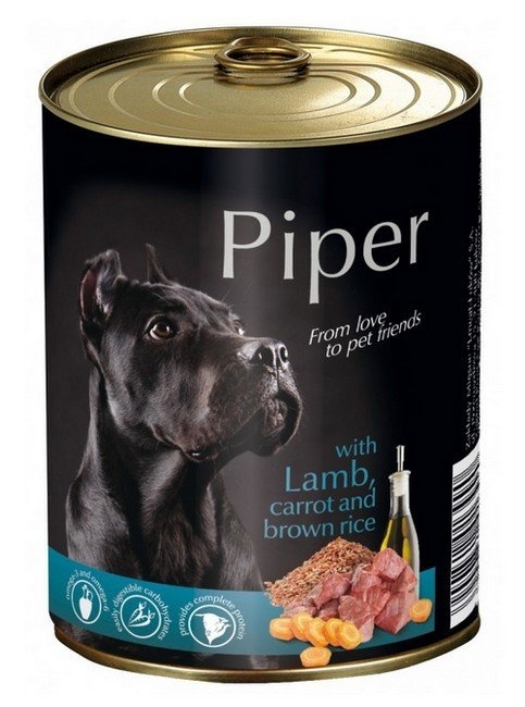 Piper Puszka dla psa duża z jagnięciną i marchewką 800g