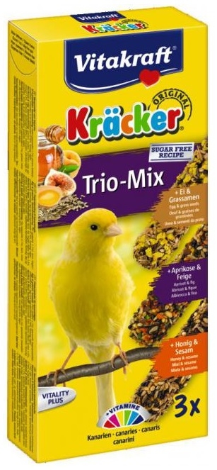 Zdjęcie Vitakraft Trio-Mix kolby dla kanarka  z jajkiem, z owocami , z miodem 3 szt.