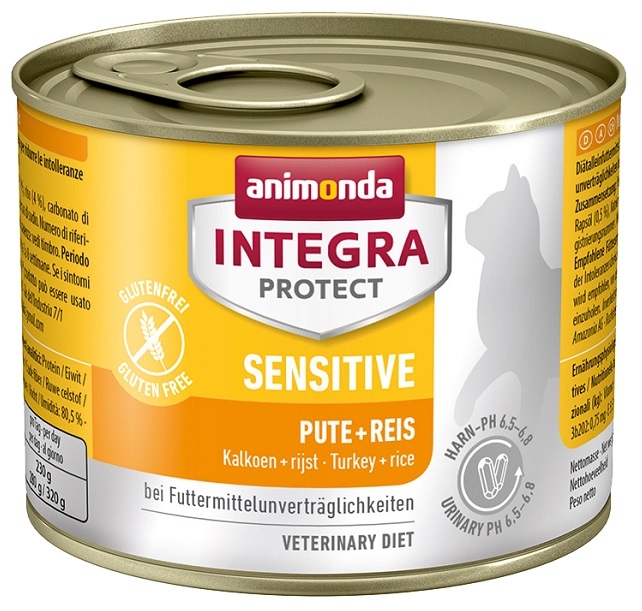 Animonda Integra Sensitive puszka dla kota indyczka + ryż 200g
