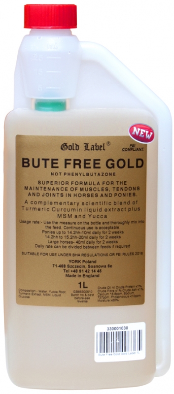 Zdjęcie Gold Label Bute Free Gold wzmacniający stawy i mięśnie  z kurkumą 1l