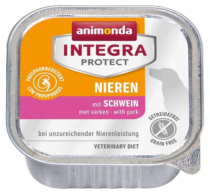 Zdjęcie Animonda Integra Protect Nieren tacka dla psa niewydolność nerek  z wieprzowiną 150g