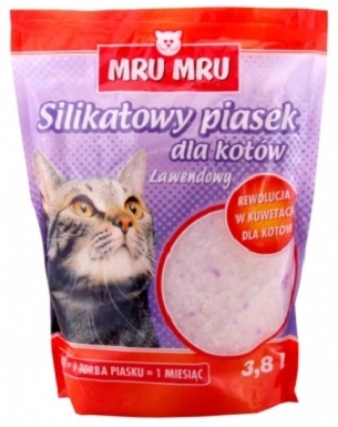 Zdjęcie Mru Mru Żwirek silikonowy lawendowy  dla kotów 3.8l
