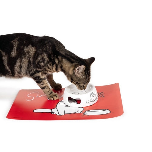 Zdjęcie Karlie Podkładka pod miski Simon's Cat  czerwona 43 x 28 cm