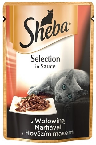 Zdjęcie Sheba Selection in Sauce saszetka  z wołowiną w sosie 85g