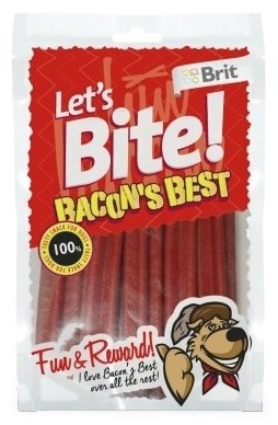 Zdjęcie Brit Let's Bite!  przysmak dla psa Bacon's Best pałeczki do żucia bekonowe 105g
