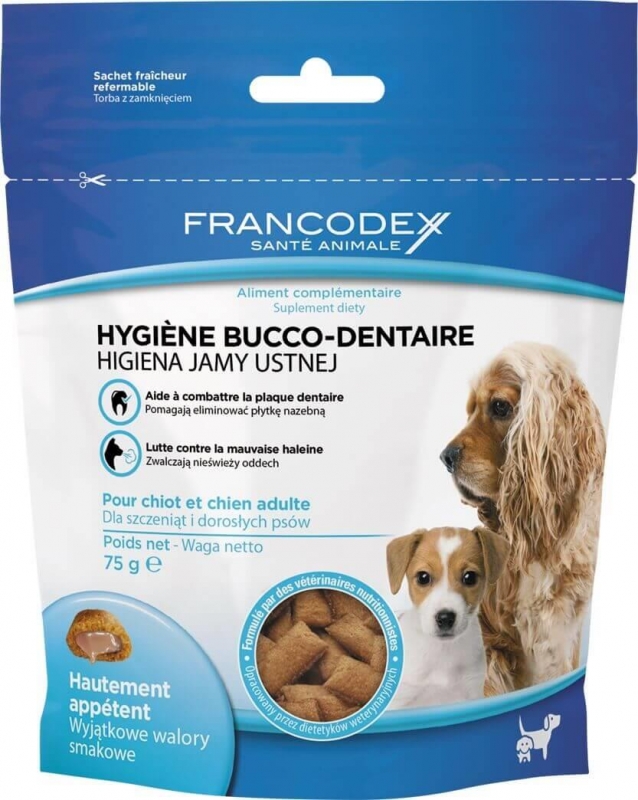 Zdjęcie Francodex Przysmak dla szczeniąt i dorosłych psów  higiena jamy ustnej 70g