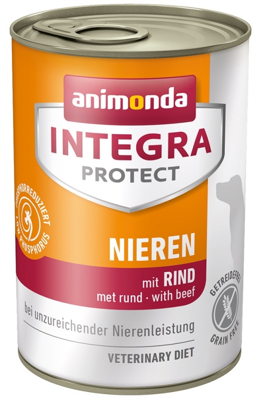 Zdjęcie Animonda Integra Protect Nieren puszka dla psa niewydolność nerek  z wołowiną 400g