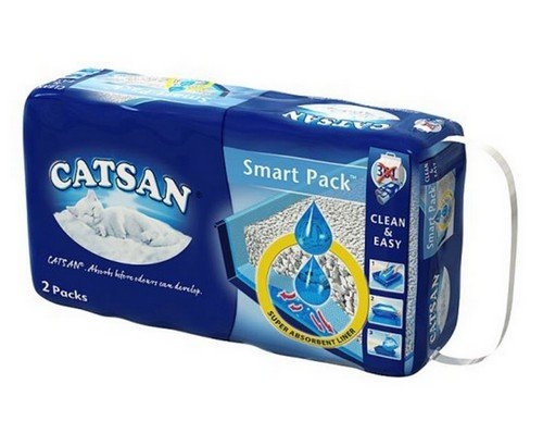 Zdjęcie Catsan Higieniczny Smart Pack  dwupak żwirku z workiem i matą żelującą 2x 4l