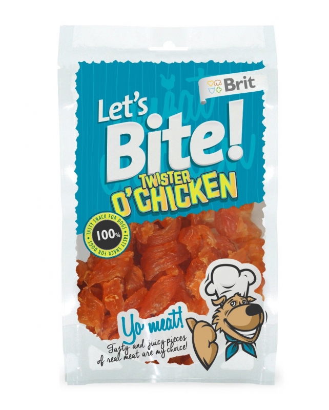 Zdjęcie Brit Let's Bite! przysmak dla psa Twister 'o' Chicken kręcone kawałki filetów z kurczaka 80g