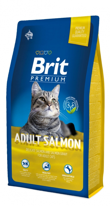 Brit Premium Cat Adult  z łososiem 1.5kg