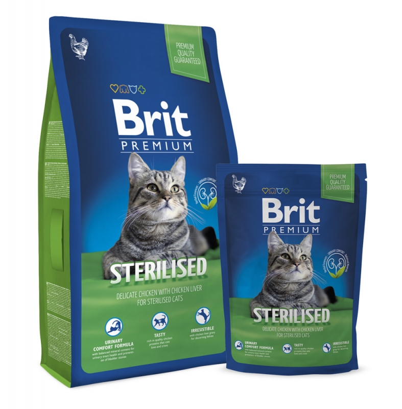 Brit Premium Cat Adult Sterilised dla kastratów 1.5kg