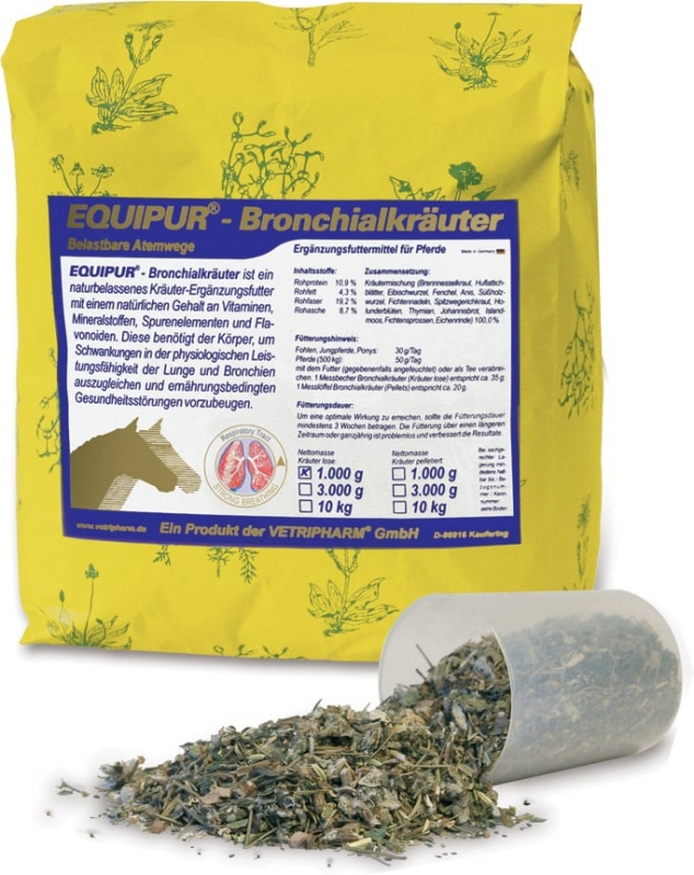 EquiPur Bronchialkrauter zioła na drogi oddechowe susz roślinny 3kg
