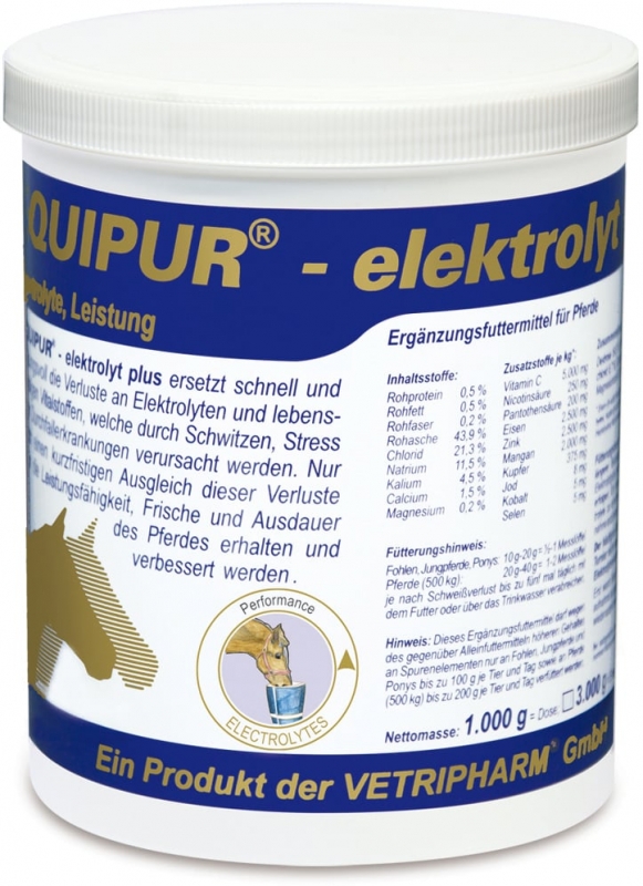 EquiPur Elektrolyt Plus elektrolity dla koni z witaminami, cynkiem i selenem 1kg