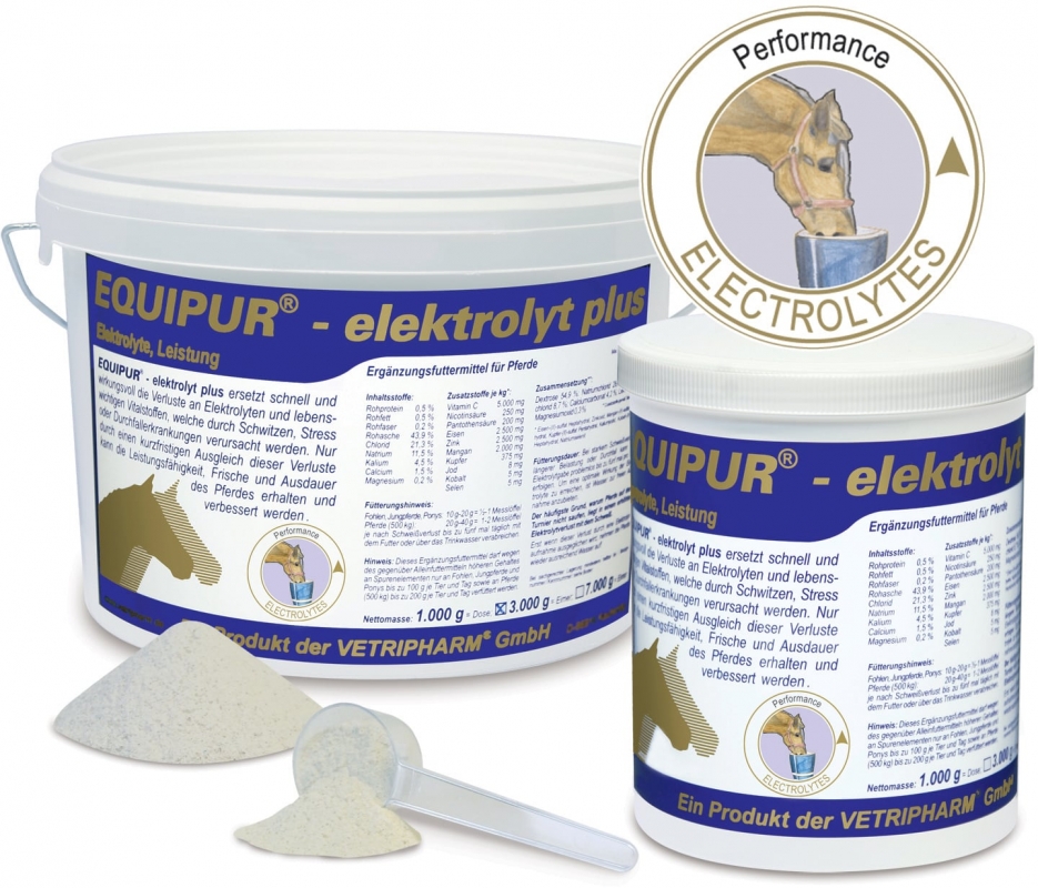 Zdjęcie EquiPur Elektrolyt Plus elektrolity dla koni  z witaminami, cynkiem i selenem 1kg