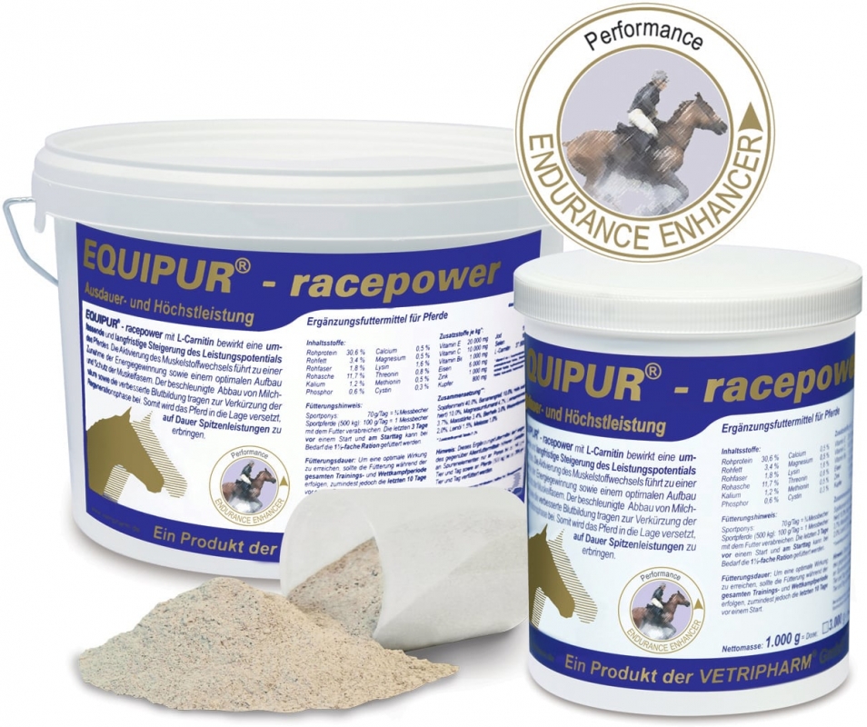 Zdjęcie EquiPur Racepower wytrzymałość i sprawność koni sportowych  1kg