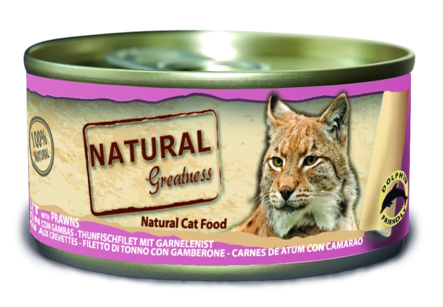 Zdjęcie Natural Greatness Puszka dla kotów  filet z tuńczyka z krewetkami 70g