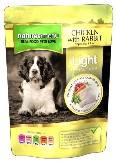Zdjęcie Natures Menu Dog Light Chicken & Rabbit  saszetka z kurczakiem i królikiem 300g