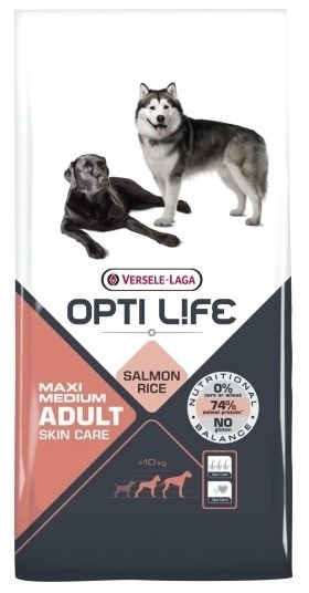 Zdjęcie Versele Laga Opti Life Adult Medium & Maxi Skin Care  z łososiem i ryżem 12.5kg
