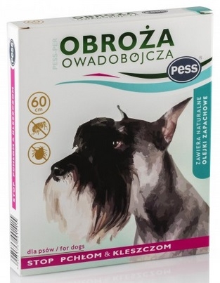 Zdjęcie PESS Obroża owadobójcza PER dla psa z olejkami zapachowymi przeciw pchłom i kleszczom 60 cm