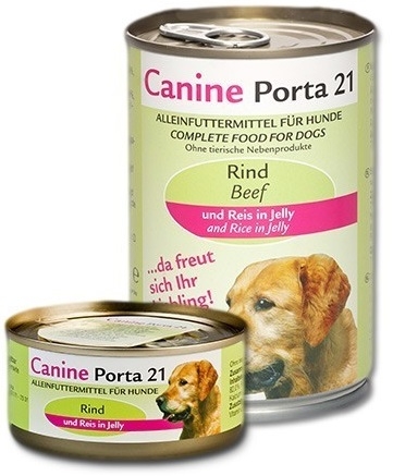 Zdjęcie Canine Porta 21 Puszka dla psa  wołowina z ryżem w galaretce 156g