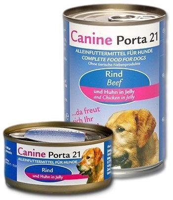 Zdjęcie Canine Porta 21 Puszka dla psa  wołowina z kurczakiem w galaretce 156g