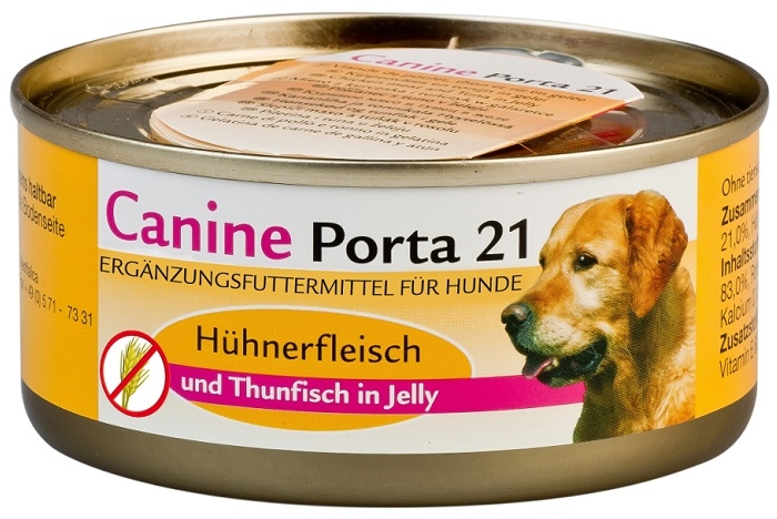 Zdjęcie Canine Porta 21 Puszka dla psa  kurczak z tuńczykiem w galaretce 156g