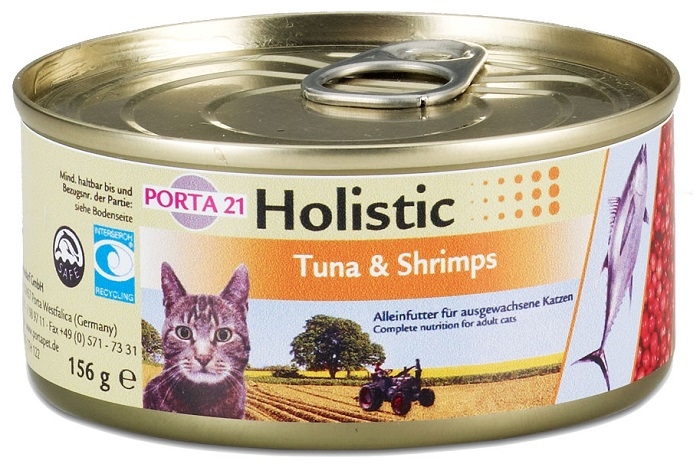 Zdjęcie Feline Porta 21 Puszka Holistic Cat  tuńczyk i krewetki z warzywami 156g