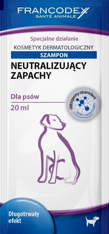 Zdjęcie Francodex Szampon dla psów w saszetce  neutralizujący zapachy 20 ml