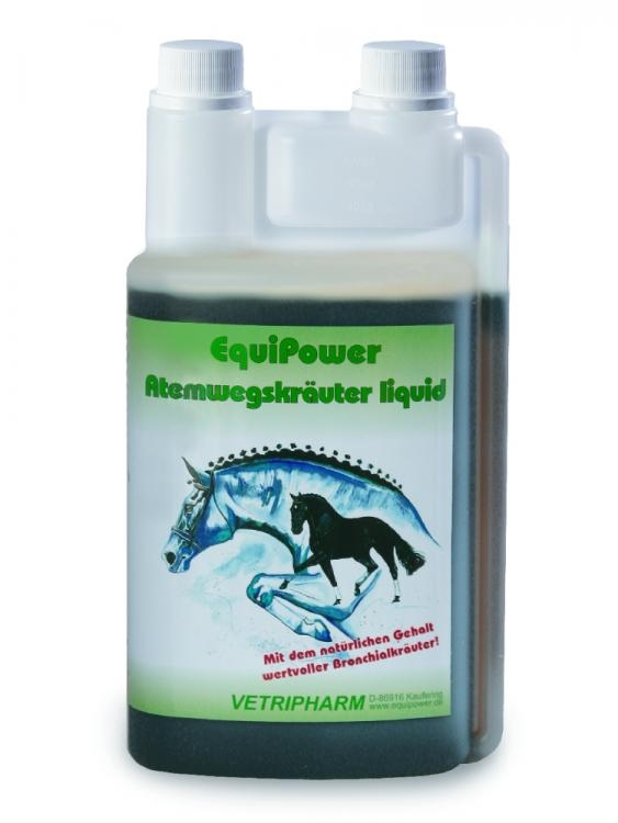 Vetripharm Equi Power Atemwegskräuter Liquid syrop na drogi oddechowe dla koni 1000ml