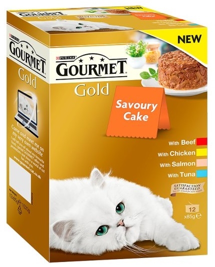 Zdjęcie Gourmet Gold Multipak puszek Savoury Cake w sosie z mięsem i rybami 12x85g