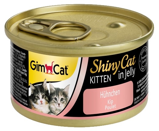 Zdjęcie Gimcat ShinyCat Kitten puszka dla kociąt w galaretce z kurczakiem 70g