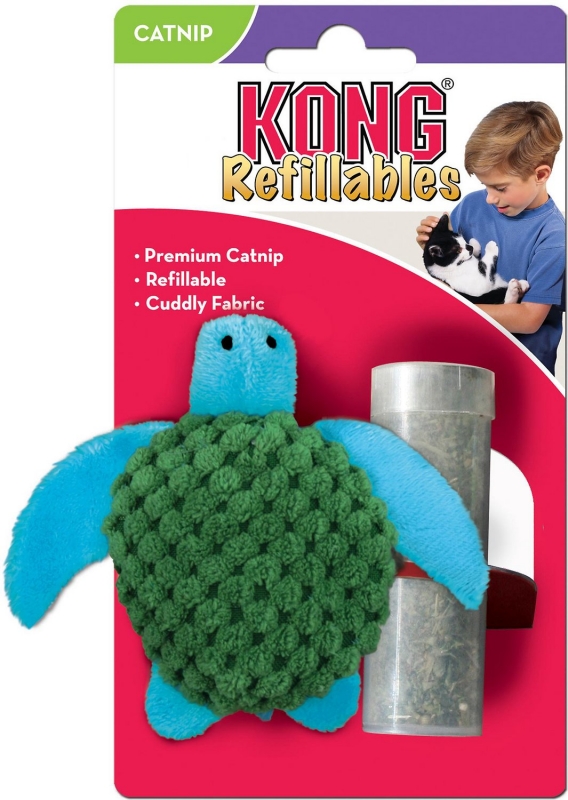 Zdjęcie Kong Cat Toys Turtle zabawka dla kota z kocimiętką pluszowy żółw 
