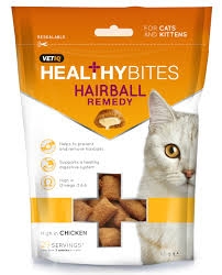 Zdjęcie Mark & Chappel Healthy Bites Hairball Remedy for Cats  dla kotów przysmaki odkłaczające 50g