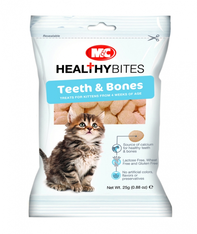 Zdjęcie Mark & Chappel Healthy Bites Teeth & Bones For Kittens  przysmaki na ząbki i kości dla kociąt 25g