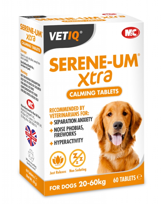 Mark & Chappel Serene-UM Xtra Calming Tablets dla dużych psów (20-60kg) tabletki uspokajające 60 tbl.
