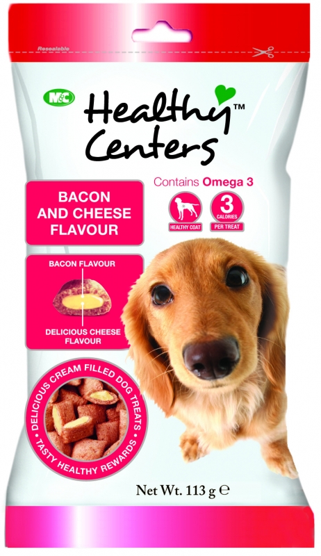Zdjęcie Mark & Chappel Healthy Centres Dog Treats  Bacon & Cheese 113g