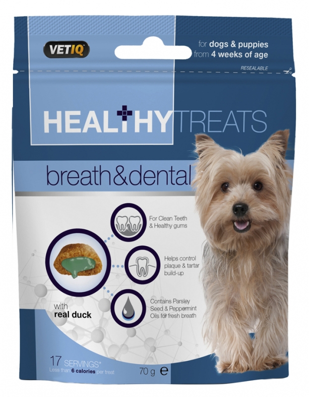Zdjęcie Mark & Chappel Healthy Bites Breath & Dental Treats for Dogs & Puppies dla psów na ząbki i oddech 50g