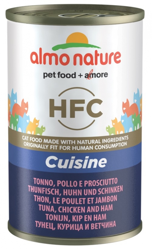 Almo Nature HFC Cuisine Puszka duża w sosie tuńczyk z kurczakiem i szynką 140g