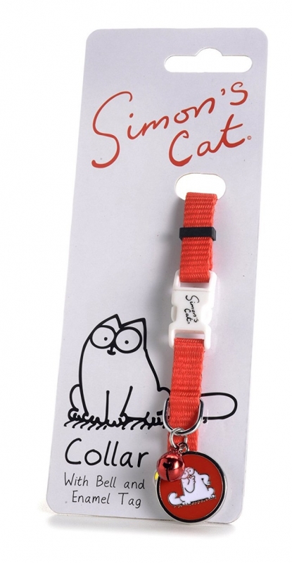 Zdjęcie Karlie Obroża nylonowa dla kota Simon's Cat  z dzwoneczkiem i zawieszką  10x310 mm
