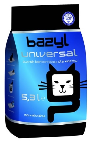 Zdjęcie Bazyl Żwirek Premium Universal   dla kota 5.3l
