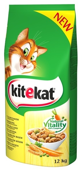 Zdjęcie Kitekat Dla kotów dorosłych  z kurczakiem i warzywami 12kg