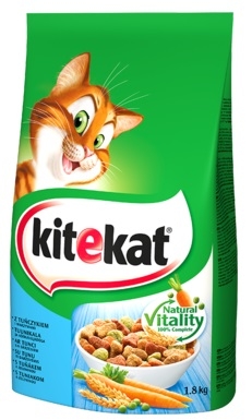 Zdjęcie Kitekat Dla kotów dorosłych  z tuńczykiem i warzywami 1.8kg