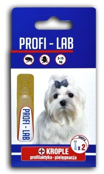 Zdjęcie Lab Pchełka krople pielęgnacyjne  dla psów od 5 do 15kg 2 x 1,5ml