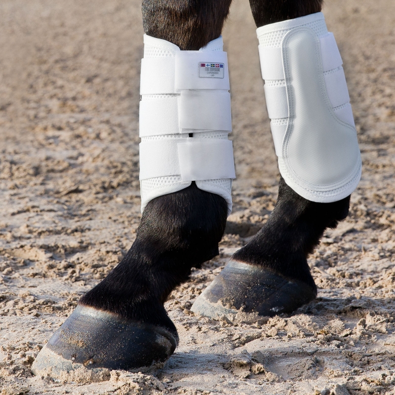 Zdjęcie Horze Supreme Impact Dressage Brushing Boots ochraniacze białe 2 szt.