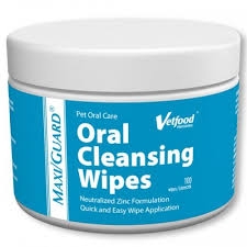 Vetfood Oral Cleansing Wipes dla psów i kotów  chusteczki do pielęgnacji jamy ustnej 100 sztuk