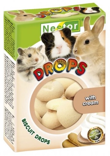 Zdjęcie Nestor Dropsy biszkopotwe dla królików i gryzoni  ze śmietanką 35g