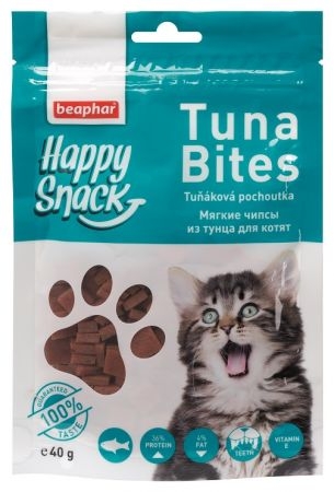 Zdjęcie Beaphar Happy Snack Miękkie rarytasy dla kotów i kociąt z tuńczyka 40g